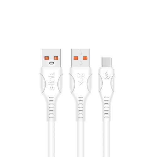 S-iınk SL-X243 1M 15W 3A Type-C Güvenli Hızlı Data + Sarj Kablosu